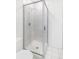 Tiled shower with glass door at 4850 Habersham Ln, Summerville, SC 29485