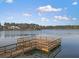 Lake view from dock with view of waterfront homes in a wooded community at 502 Pontoon Rd, Huger, SC 29450
