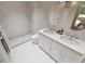 Beautifully designed bathroom featuring double sinks, walk-in shower and modern fixtures at 7614 Indigo Palms Way, Johns Island, SC 29455