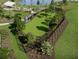 An aerial view of fenced community dog park with room for play at 915 Dusk Dr, Summerville, SC 29486