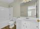 Clean bathroom featuring a tub-shower combination and vanity with ample storage space and updated fixtures at 9620 Pebble Creek Blvd, Summerville, SC 29485