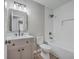 Clean bathroom with a shower-tub combo, stylish sink, and modern fixtures at 104 Ashdown Dr, Summerville, SC 29483