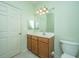 Bathroom features a single sink vanity with wood cabinets and a toilet at 1225 Blakeway St # 406, Charleston, SC 29492