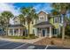 A picturesque view of well-maintained townhouses, showcasing the landscaped grounds, mature trees, and ample parking at 1225 Blakeway St # 406, Charleston, SC 29492