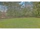 Lush green backyard featuring a large open space, bordered by mature trees and shrubs, providing seclusion at 1228 Hawthorne Rd, Hanahan, SC 29410