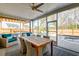 Screened porch leading to an outdoor dining area and pool at 146 Stagecoach Ave, Summerville, SC 29486