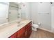 This bathroom is equipped with a sink, granite countertop, framed mirror, and a shower-tub combination at 1755 Central Park Rd # 5107, Charleston, SC 29412