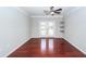 Inviting living room space featuring sleek hardwood floors and a ceiling fan for added comfort at 1755 Central Park Rd # 5107, Charleston, SC 29412