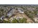 Aerial view of a residential area featuring well-maintained homes surrounded by lush greenery at 1812 Burgess St, Charleston, SC 29412