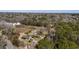 Scenic aerial view of a charming home nestled among trees, with the city skyline and bridge in the distance at 1812 Burgess St, Charleston, SC 29412