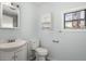 Bathroom featuring a vanity with a sink, toilet, and small medicine cabinet at 204 Tram Blvd, Summerville, SC 29486