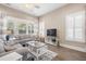 Comfortable living room with large windows providing natural light and a view to the outside at 222 River Martin Ct, Summerville, SC 29483