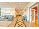 Hallway with stylish flooring, decorative ceiling, and inviting seating at 330 Concord St # 14 A, Charleston, SC 29401