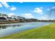 Community pond view, showcasing waterfront living with lush greenery and inviting waterside scenery at 402 Spectrum Rd, Summerville, SC 29486