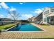 Inviting pool with patio and sun loungers, set against a backyard and lake view at 402 Spectrum Rd, Summerville, SC 29486