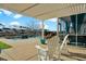 Outdoor patio with a pergola and a view of the pool and water feature at 402 Spectrum Rd, Summerville, SC 29486