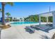 Resort-style pool with lounge chairs and pergola offers a relaxing oasis on a sunny day at 402 Spectrum Rd, Summerville, SC 29486