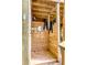 Convenient outdoor shower with wood paneling and privacy at 619 E Erie Ave, Folly Beach, SC 29439
