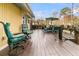 Spacious back deck features stylish patio furniture, providing an ideal space for outdoor relaxation and entertaining at 941 Law Ln, Mount Pleasant, SC 29464