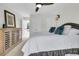 Stylish bedroom features ample closet space, a ceiling fan, and a cozy bed at 941 Law Ln, Mount Pleasant, SC 29464