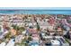 Detailed aerial of Charleston's architecture and street grid along the waterfront at 100 Queen St, Charleston, SC 29401
