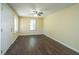 Inviting living room with hardwood floors, neutral paint, and a ceiling fan at 117 Roberts Rd, Summerville, SC 29483
