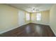 Inviting living room with hardwood floors, neutral paint, and a ceiling fan at 117 Roberts Rd, Summerville, SC 29483
