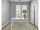 Bedroom featuring neutral walls, natural light, carpeted floors, a closet, and a simple desk at 1225 Blakeway St # 1104, Daniel Island, SC 29492