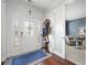 Foyer with hardwood floors, stylish front door, and an entryway coat rack at 136 Stagecoach Ln, Summerville, SC 29483