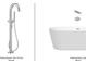 A modern white free standing bathtub with chrome fixtures at 2026 Mcguire Ln # 007, Hollywood, SC 29449