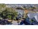 Aerial view of a community with manicured lawns and mature trees at 2135 Landfall Way, Seabrook Island, SC 29455