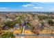 Aerial view of single-Gathering homes in an established neighborhood with mature trees on a sunny day at 2410 Trent St, Charleston, SC 29414