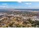 A high-angle view of a residential area with a commercial section, displaying the urban layout at 2410 Trent St, Charleston, SC 29414