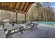 Charming picnic area by the pool, perfect for outdoor dining and relaxation in a scenic setting at 2425 Giles Ln, Mount Pleasant, SC 29466