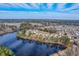 Panoramic view of homes near a lake, emphasizing the community's proximity to nature and recreational water activities at 339 Cicadas Song, Moncks Corner, SC 29461