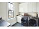 Well-lit laundry room features sleek, modern appliances and ample storage at 425 Mccants Dr, Mount Pleasant, SC 29464