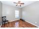 Cozy bedroom with hardwood floors, ceiling fan and natural light at 426 Mountain Laurel Cir, Goose Creek, SC 29445