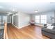 Second story view of a living room with hardwood floors and lots of natural light at 426 Mountain Laurel Cir, Goose Creek, SC 29445