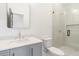 Bright bathroom with stylish fixtures, including a modern sink and tiled glass shower at 5 Maranda Holmes St, Charleston, SC 29403