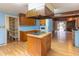 Kitchen area showcasing the island and adjacent rooms at 609 Levee Dr, Moncks Corner, SC 29461