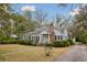 Beautiful home with a brick chimney, manicured lawn, and a welcoming entrance at 105 S Palmetto St, Summerville, SC 29483
