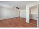 Spacious bedroom with hardwood floors and ceiling fan at 113 Broad River Dr, Summerville, SC 29485