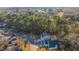 An aerial view of the neighborhood shows the homes nestled in the trees and community at 1253 Lakefront Dr, Charleston, SC 29412