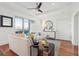Living room with a comfy sofa and a large balcony overlooking the city at 155 Wingo Way # 421, Mount Pleasant, SC 29464