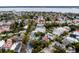 An aerial view showcases Charleston with its beautiful architecture, rooflines, and lush greenery at 18 Logan St, Charleston, SC 29401
