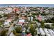 Expansive aerial view of the historic downtown with a mix of residential and commercial buildings at 18 Logan St, Charleston, SC 29401