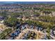 Stunning aerial view of a serene neighborhood nestled among lush greenery and mature trees at 2176 Andover Way, Mount Pleasant, SC 29466