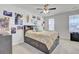 Cozy bedroom with a plush bed, anime decor and a ceiling fan at 225 Bird Song Path, Summerville, SC 29485