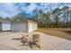 Detached garage with brick paver patio and seating, providing extra storage and outdoor relaxation space at 2270 Kemmerlin St, Johns Island, SC 29455