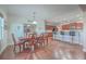 Charming dining room with views of the kitchen and backyard at 232 Decatur Dr, Summerville, SC 29486